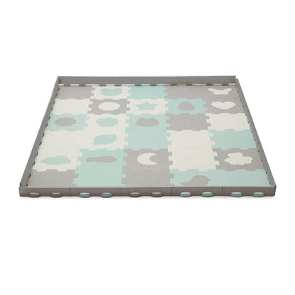COVORAS DE JOACA KINDERKRAFT LUNO SHAPES, PUZZLE 3D, SPUMA, MINT Atelieru' lui Mesterica | Jucarii, haine si incaltaminte pentru copii