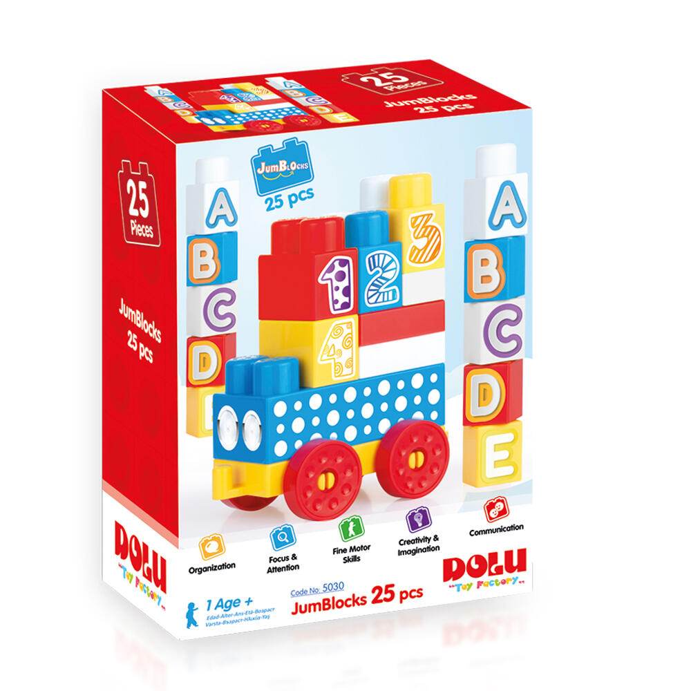 Cuburi de construit din plastic - 25 piese - Atelieru' lui Mesterica