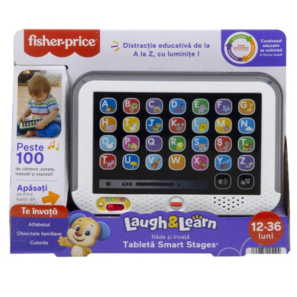 FISHER PRICE LAUGH LEARN TABLETA SMART CU 3 NIVELURI DE DEZVOLTARE LIMBA ROMANA Atelieru' lui Mesterica | Jucarii, haine si incaltaminte pentru copii