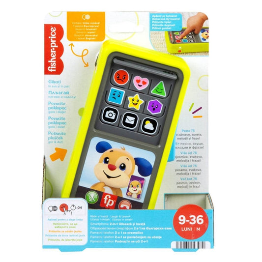 FISHER PRICE LAUGH&LEARN 2IN1 SMARTPHONE IN LIMBA ROMANA - Atelieru' lui Mesterica