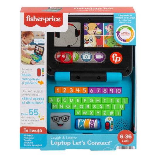 FISHER PRICE LAUGH&LEARN LAPTOP INTERACTIV IN LIMBA ROMANA - Atelieru' lui Mesterica