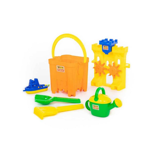 Galeata nisip+5 accesorii - CastleMaxi, 34x30x34 cm, Wader - Atelieru' lui Mesterica