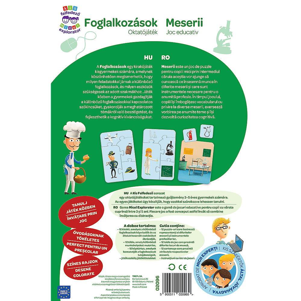 JOC EDUCATIV MESERII IN LIMBA ROMANA Atelieru' lui Mesterica | Jucarii, haine si incaltaminte pentru copii