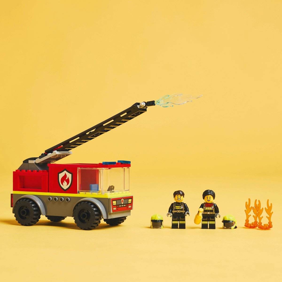 LEGO CITY CAMION DE POMPIERI CU SCARA 60463 - Atelieru' lui Mesterica