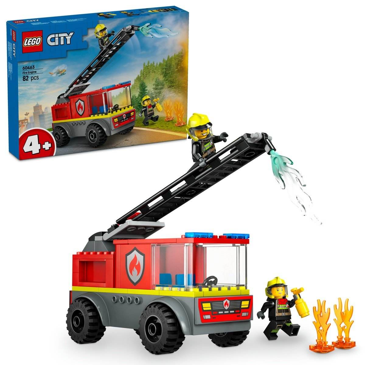 LEGO CITY CAMION DE POMPIERI CU SCARA 60463 - Atelieru' lui Mesterica
