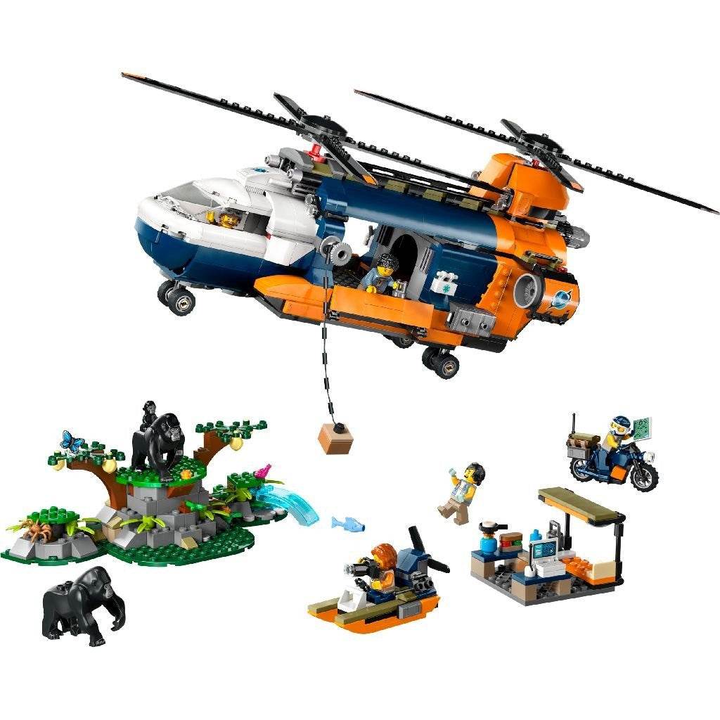 LEGO CITY ELICOPTERUL UNUI EXPLORATOR AL JUNGLEI LA TABARA DE BAZA 60437 Atelieru' lui Mesterica | Jucarii, haine si incaltaminte pentru copii