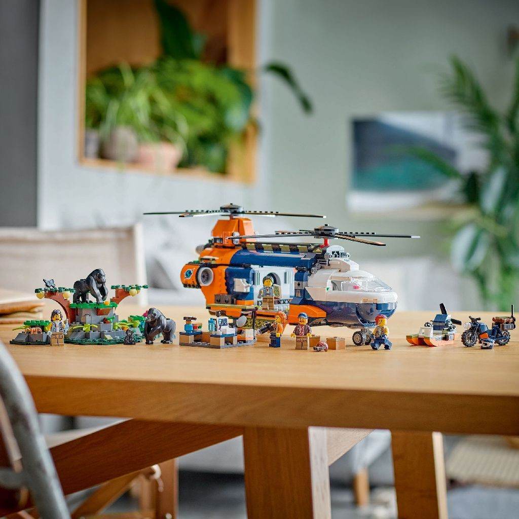 LEGO CITY ELICOPTERUL UNUI EXPLORATOR AL JUNGLEI LA TABARA DE BAZA 60437 Atelieru' lui Mesterica | Jucarii, haine si incaltaminte pentru copii