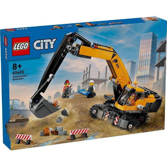 LEGO CITY EXCAVATOR GALBEN DE CONSTRUCTII 60420 Atelieru' lui Mesterica | Jucarii, haine si incaltaminte pentru copii