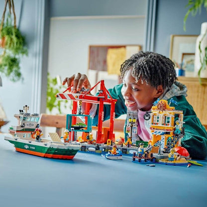 LEGO CITY PORT SI NAVA DE TRANSPORT MARFA 60422 - Atelieru' lui Mesterica