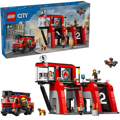 LEGO CITY STATIE SI CAMION DE POMPIERI 60414 Atelieru' lui Mesterica | Jucarii, haine si incaltaminte pentru copii