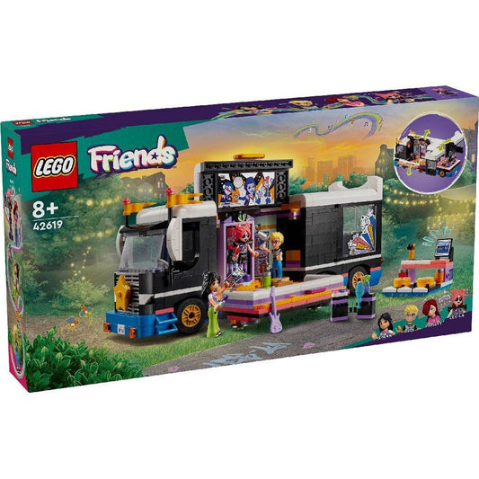LEGO FRIENDS AUTOCAR DE TURNEU PENTRU STARURI POP 42619 - Atelieru' lui Mesterica