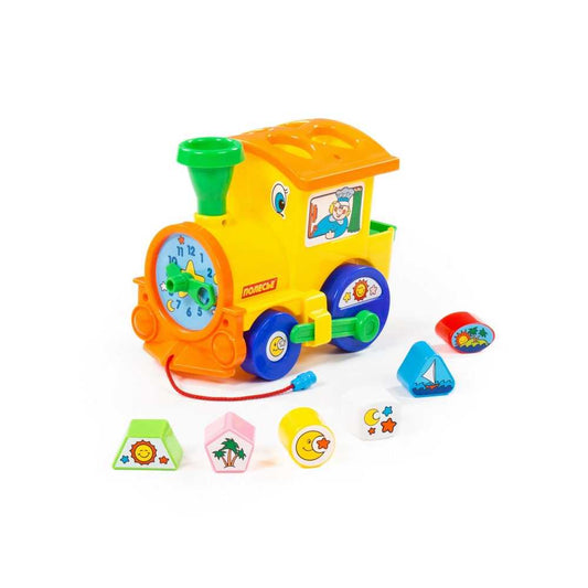Locomotiva educativa+forme, 22x14x18 cm, Cavallino Atelieru' lui Mesterica | Jucarii, haine si incaltaminte pentru copii