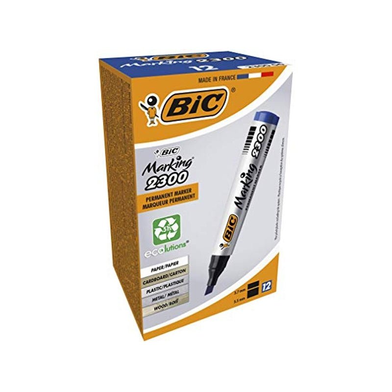 Marker permanent 2300 albastru 12/cutie - BIC Atelieru' lui Mesterica | Jucarii, haine si incaltaminte pentru copii