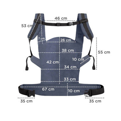 MARSUPIU ERGONOMIC KINDERKRAFT NINO, PANA LA 20 KG, CONFETTI DENIM Atelieru' lui Mesterica | Jucarii, haine si incaltaminte pentru copii