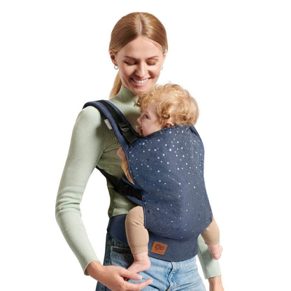MARSUPIU ERGONOMIC KINDERKRAFT NINO, PANA LA 20 KG, CONFETTI DENIM Atelieru' lui Mesterica | Jucarii, haine si incaltaminte pentru copii