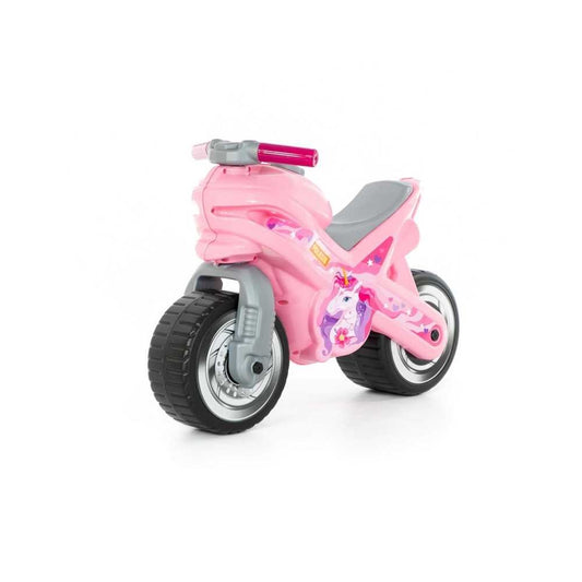 Motocicleta fara pedale, MX - ON, roz, 70x30x49,3 cm, Polesie Atelieru' lui Mesterica | Jucarii, haine si incaltaminte pentru copii