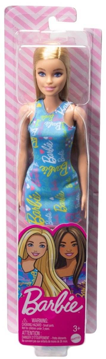 PAPUSA BARBIE BLONDA CU ROCHITA ALBASTRA - Atelieru' lui Mesterica