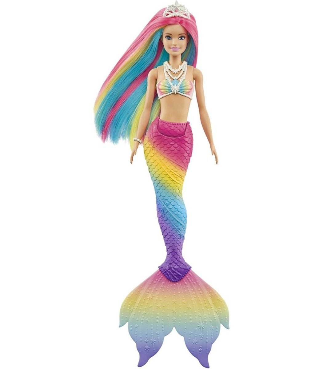 Papușa Barbie Dreamtopia Sirena Rainbow Magic – Schimba Culoarea în apa calda, 29 cm - Atelieru' lui Mesterica