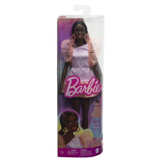 PAPUSA BARBIE FASHIONISTA AFRO - AMERICANA CU ROCHIE PEACH Atelieru' lui Mesterica | Jucarii, haine si incaltaminte pentru copii