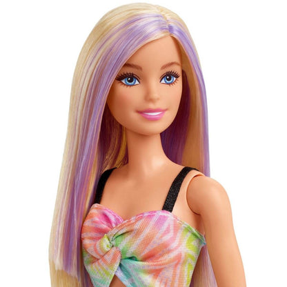 PAPUSA BARBIE FASHIONISTA BLONDA CU SUVITE MOV - Atelieru' lui Mesterica