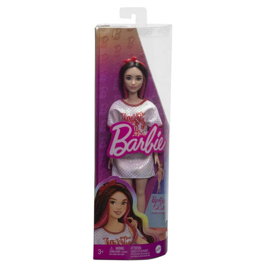 PAPUSA BARBIE FASHIONISTA BRUNETA CU ROCHITA SPORT - Atelieru' lui Mesterica