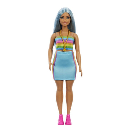 PAPUSA BARBIE FASHIONISTA CU PAR ALBASTRU PLATINAT SI TOP SPORT Atelieru' lui Mesterica | Jucarii, haine si incaltaminte pentru copii