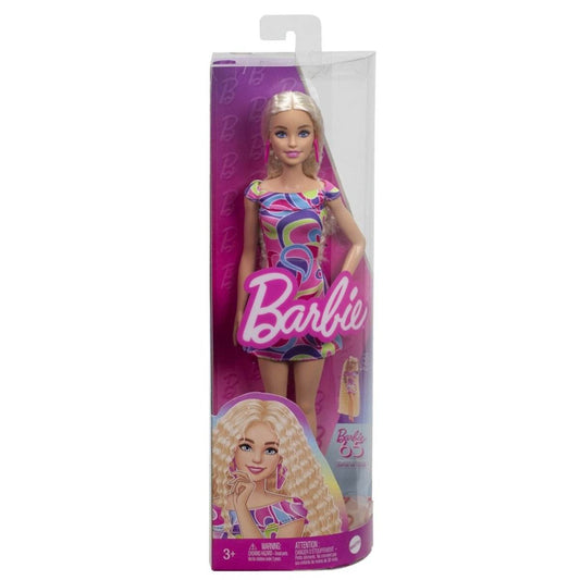 PAPUSA BARBIE FASHIONISTA CU PAR BLOND ONDULAT - Atelieru' lui Mesterica