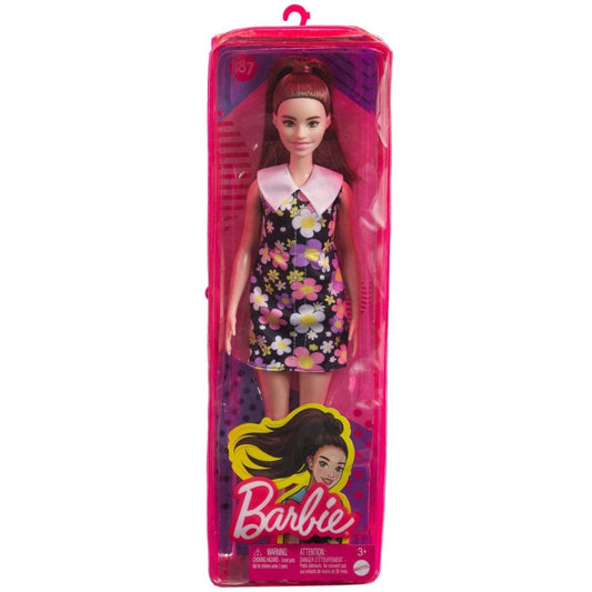 PAPUSA BARBIE FASHIONISTA SATENA CU ROCHIE CU IMPRIMEU FLORAL Atelieru' lui Mesterica | Jucarii, haine si incaltaminte pentru copii