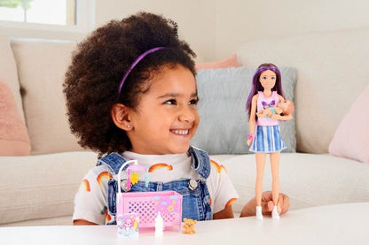 PAPUSA BARBIE MAMICA SATENA CU BEBELUS Atelieru' lui Mesterica | Jucarii, haine si incaltaminte pentru copii