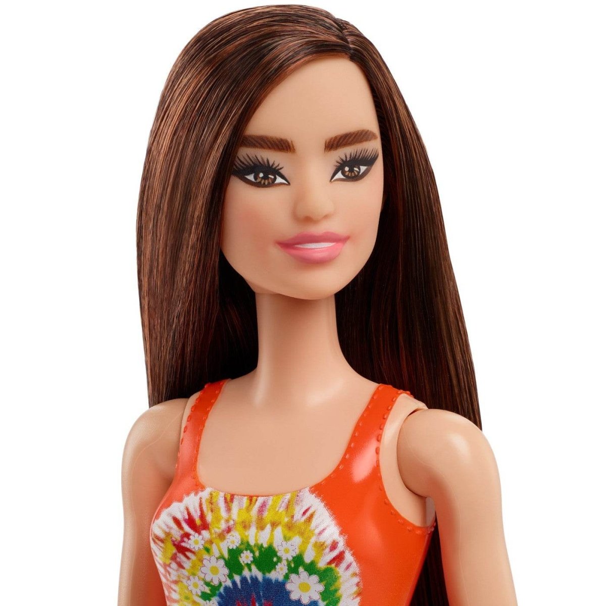 PAPUSA BARBIE SATENA CU COSTUM DE BAIE PORTOCALIU Atelieru' lui Mesterica | Jucarii, haine si incaltaminte pentru copii