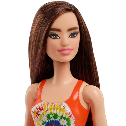 PAPUSA BARBIE SATENA CU COSTUM DE BAIE PORTOCALIU Atelieru' lui Mesterica | Jucarii, haine si incaltaminte pentru copii