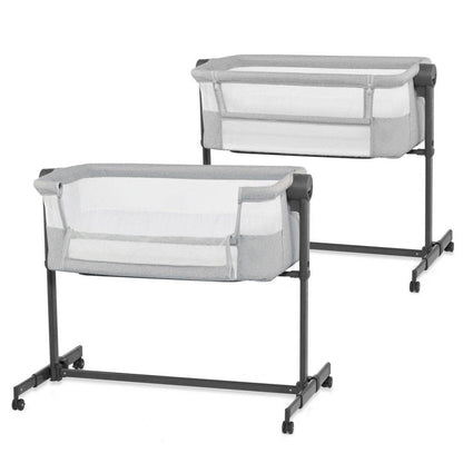 PATUT CO-SLEEPER KINDERKRAFT NESTE UP 2, GRI DESCHIS - Atelieru' lui Mesterica