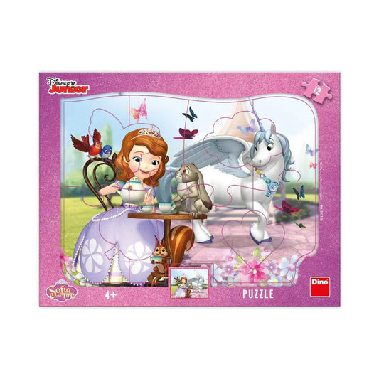 Puzzle cu rama - Printesa Sofia si ora ceaiului (12 piese) Atelieru' lui Mesterica | Jucarii, haine si incaltaminte pentru copii