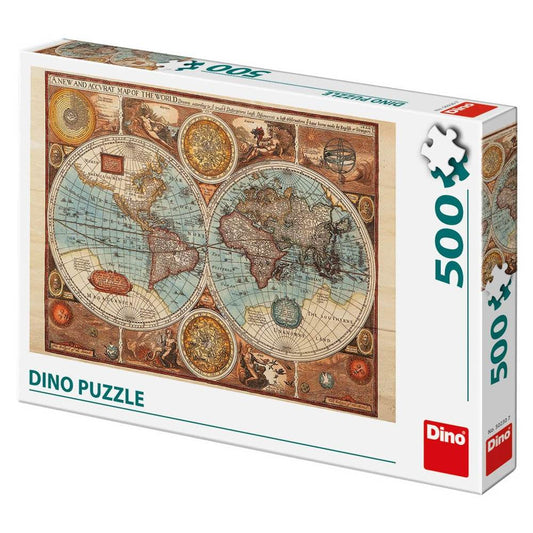 Puzzle Harta lumii, 500 piese - DINO TOYS Atelieru' lui Mesterica | Jucarii, haine si incaltaminte pentru copii