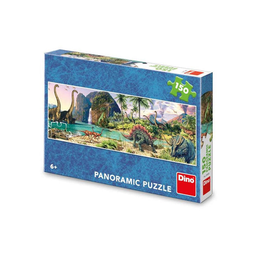 Puzzle panoramic Dinozauri, 150 piese - DINO TOYS Atelieru' lui Mesterica | Jucarii, haine si incaltaminte pentru copii