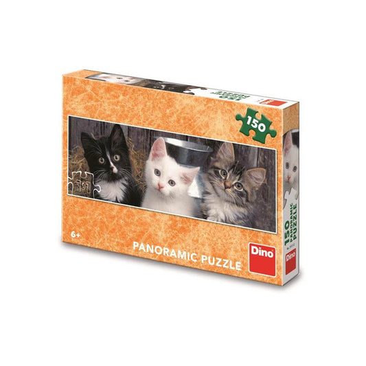 Puzzle panoramic Pisicute, 150 piese - DINO TOYS - Atelieru' lui Mesterica