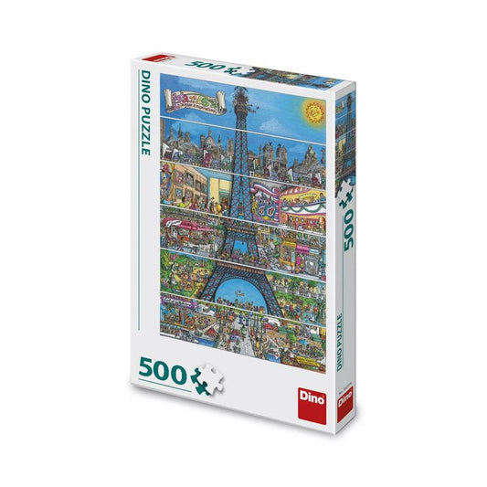 Puzzle Turnul Eiffel, 500 piese - DINO TOYS Atelieru' lui Mesterica | Jucarii, haine si incaltaminte pentru copii