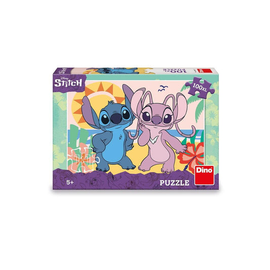 Puzzle XL - Stitch si Angel la plaja (100 piese) Atelieru' lui Mesterica | Jucarii, haine si incaltaminte pentru copii