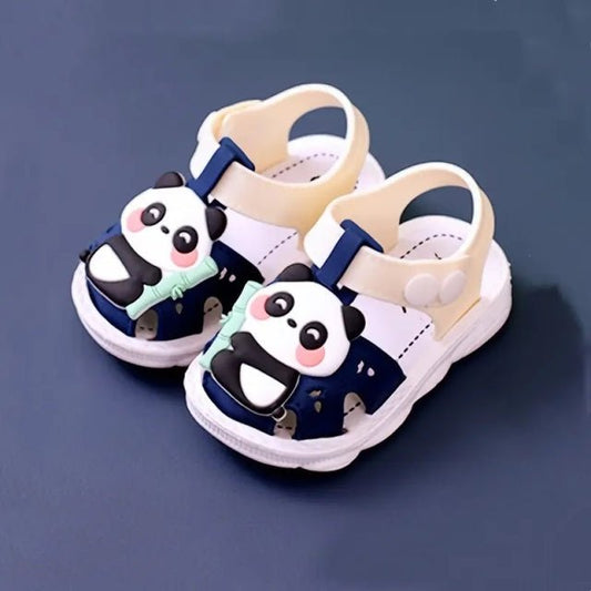 Sandalute albastre pentru baietei - Baby Panda Atelieru' lui Mesterica | Jucarii, haine si incaltaminte pentru copii