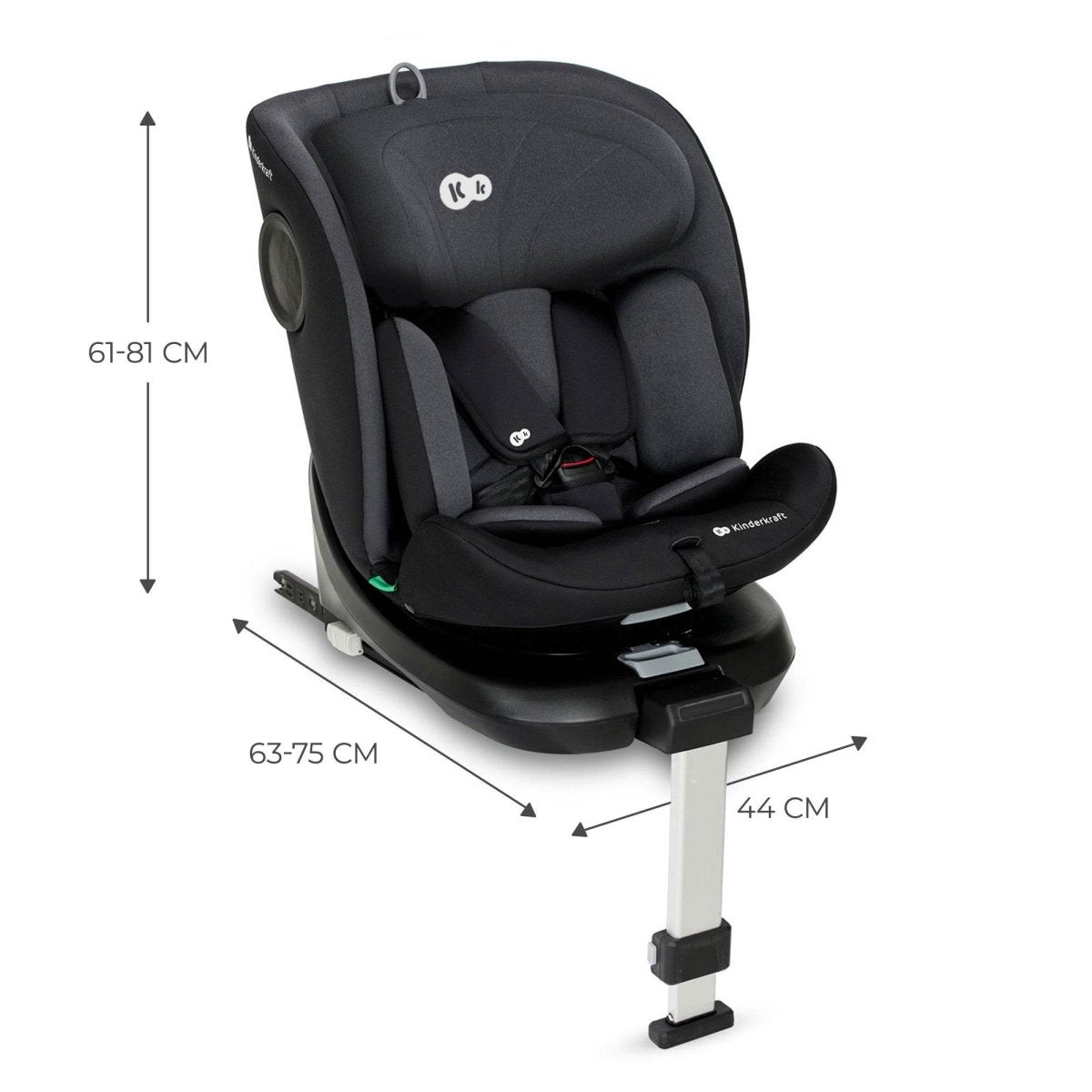 SCAUN AUTO I - SIZE, 40 - 150 CM, KINDERKRAFT I - 360, BLACK Atelieru' lui Mesterica | Jucarii, haine si incaltaminte pentru copii