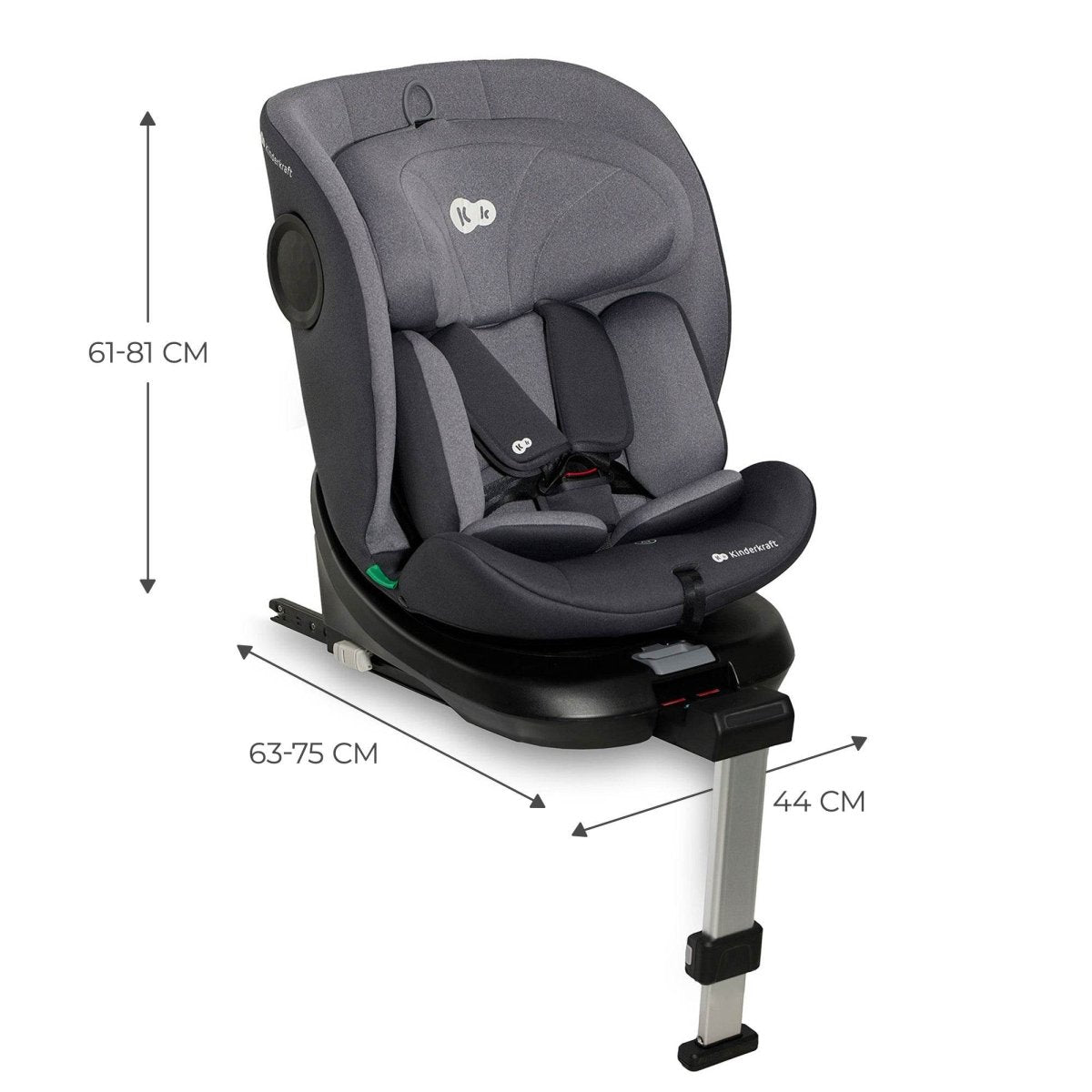 SCAUN AUTO I - SIZE, 40 - 150 CM, KINDERKRAFT I - 360, GREY Atelieru' lui Mesterica | Jucarii, haine si incaltaminte pentru copii