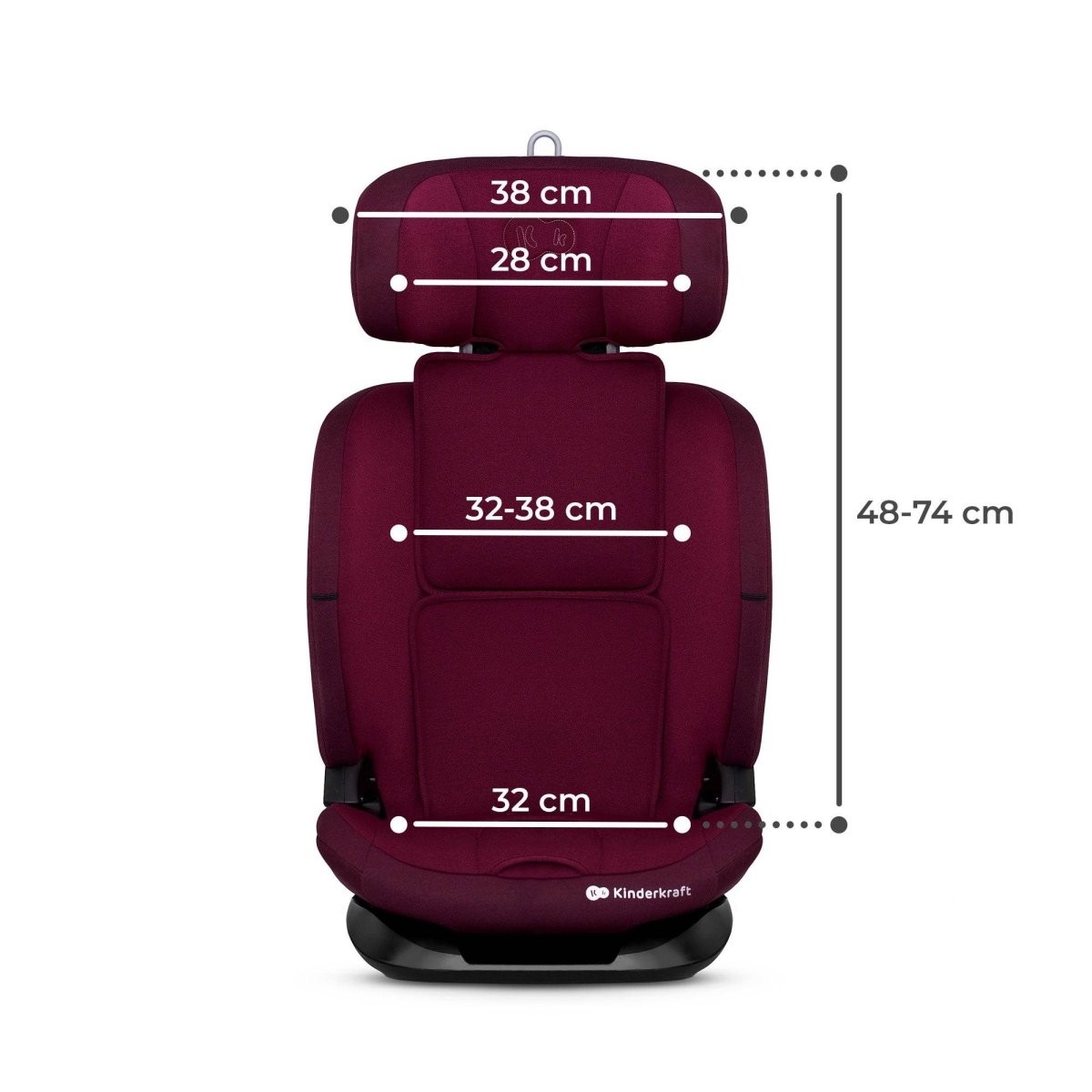 SCAUN AUTO I - SIZE, 76 - 150 CM, KINDERKRAFT ONETO 3, ISOFIX, CHERRY PEARL Atelieru' lui Mesterica | Jucarii, haine si incaltaminte pentru copii