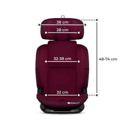 SCAUN AUTO I - SIZE, 76 - 150 CM, KINDERKRAFT ONETO 3, ISOFIX, CHERRY PEARL Atelieru' lui Mesterica | Jucarii, haine si incaltaminte pentru copii
