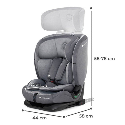 SCAUN AUTO I - SIZE, 76 - 150 CM, KINDERKRAFT ONETO 3, ISOFIX, COOL GREY Atelieru' lui Mesterica | Jucarii, haine si incaltaminte pentru copii