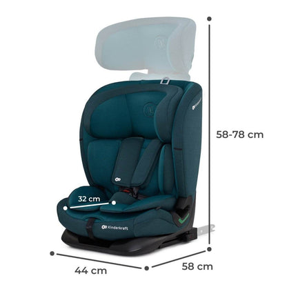 SCAUN AUTO I - SIZE, 76 - 150 CM, KINDERKRAFT ONETO 3, ISOFIX, HARBOR BLUE Atelieru' lui Mesterica | Jucarii, haine si incaltaminte pentru copii