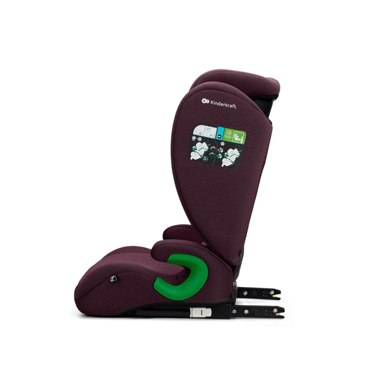 SCAUN AUTO KINDERKRAFT JUNIOR FIX2, I - SIZE 100 - 150 CM, CHERRY RED Atelieru' lui Mesterica | Jucarii, haine si incaltaminte pentru copii