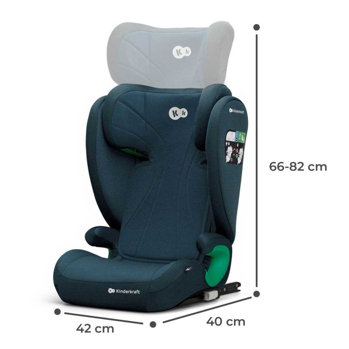 SCAUN AUTO KINDERKRAFT JUNIOR FIX2, I - SIZE 100 - 150 CM, HARBOR BLUE Atelieru' lui Mesterica | Jucarii, haine si incaltaminte pentru copii