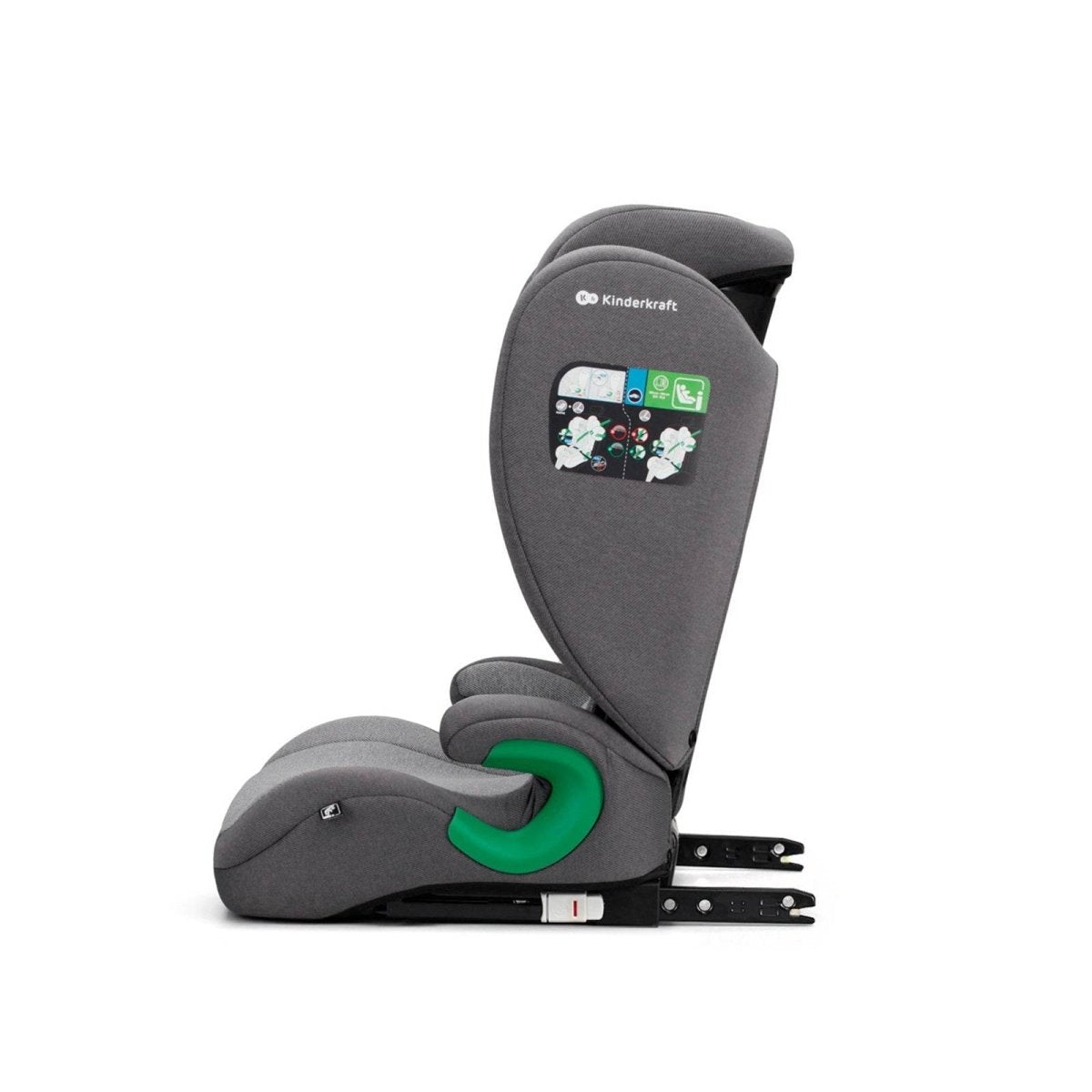 SCAUN AUTO KINDERKRAFT JUNIOR FIX2 I - SIZE, 100 - 150 CM, ROCKET GREY Atelieru' lui Mesterica | Jucarii, haine si incaltaminte pentru copii