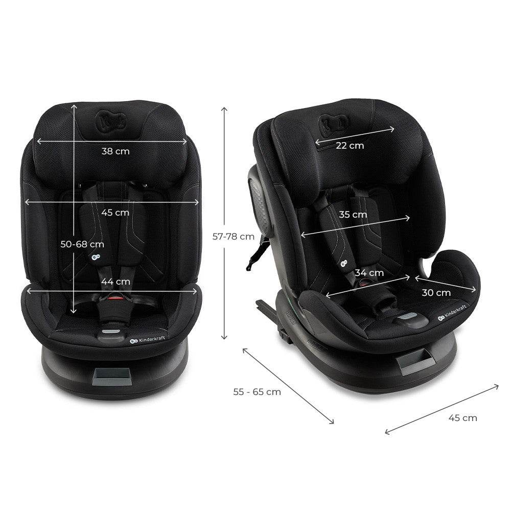 SCAUN AUTO KINDERKRAFT XPEDITION 3 I-SIZE 40-150 CM, BLACK - Atelieru' lui Mesterica
