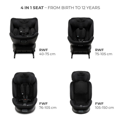SCAUN AUTO KINDERKRAFT XPEDITION 3 I-SIZE 40-150 CM, BLACK - Atelieru' lui Mesterica